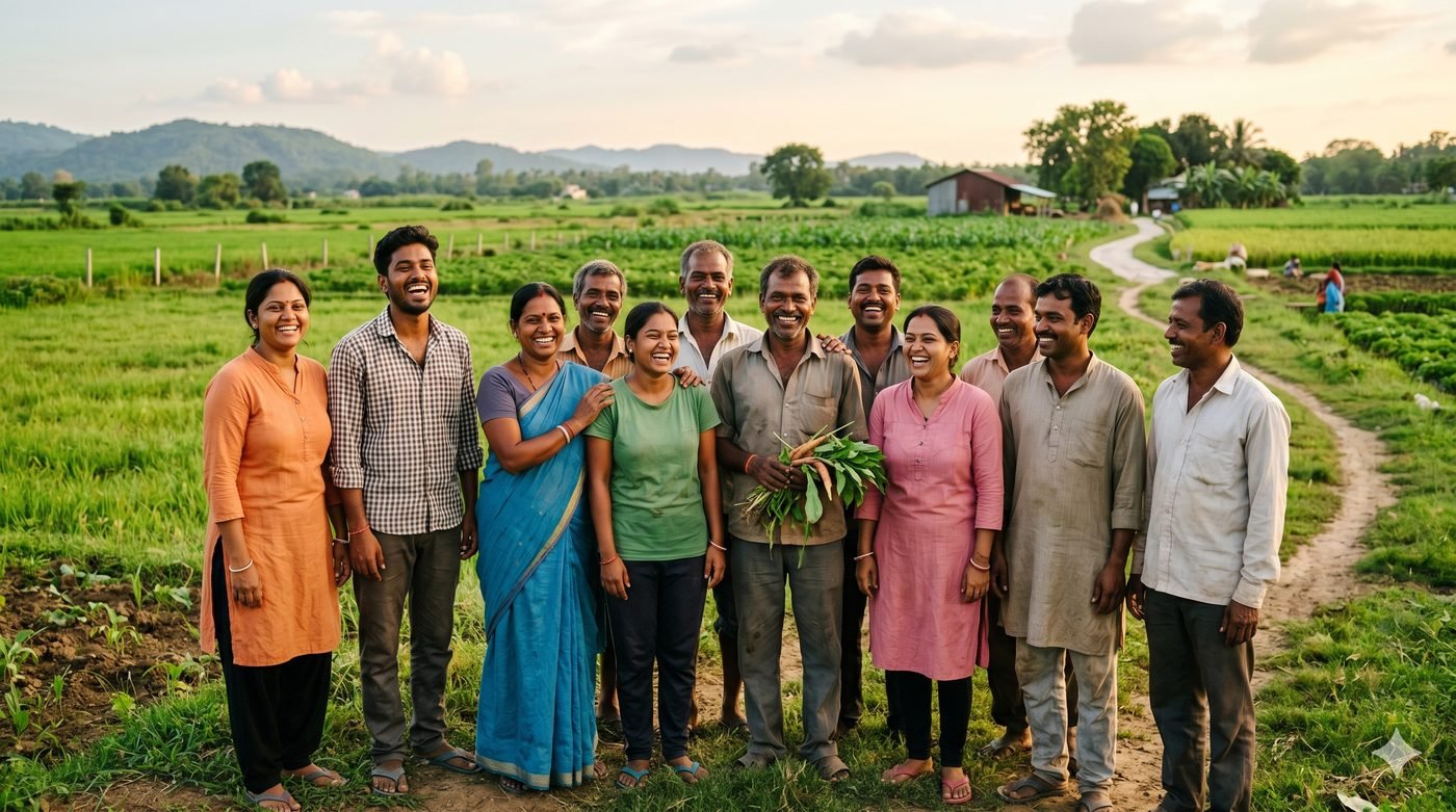 Sahya Egg team at the farm