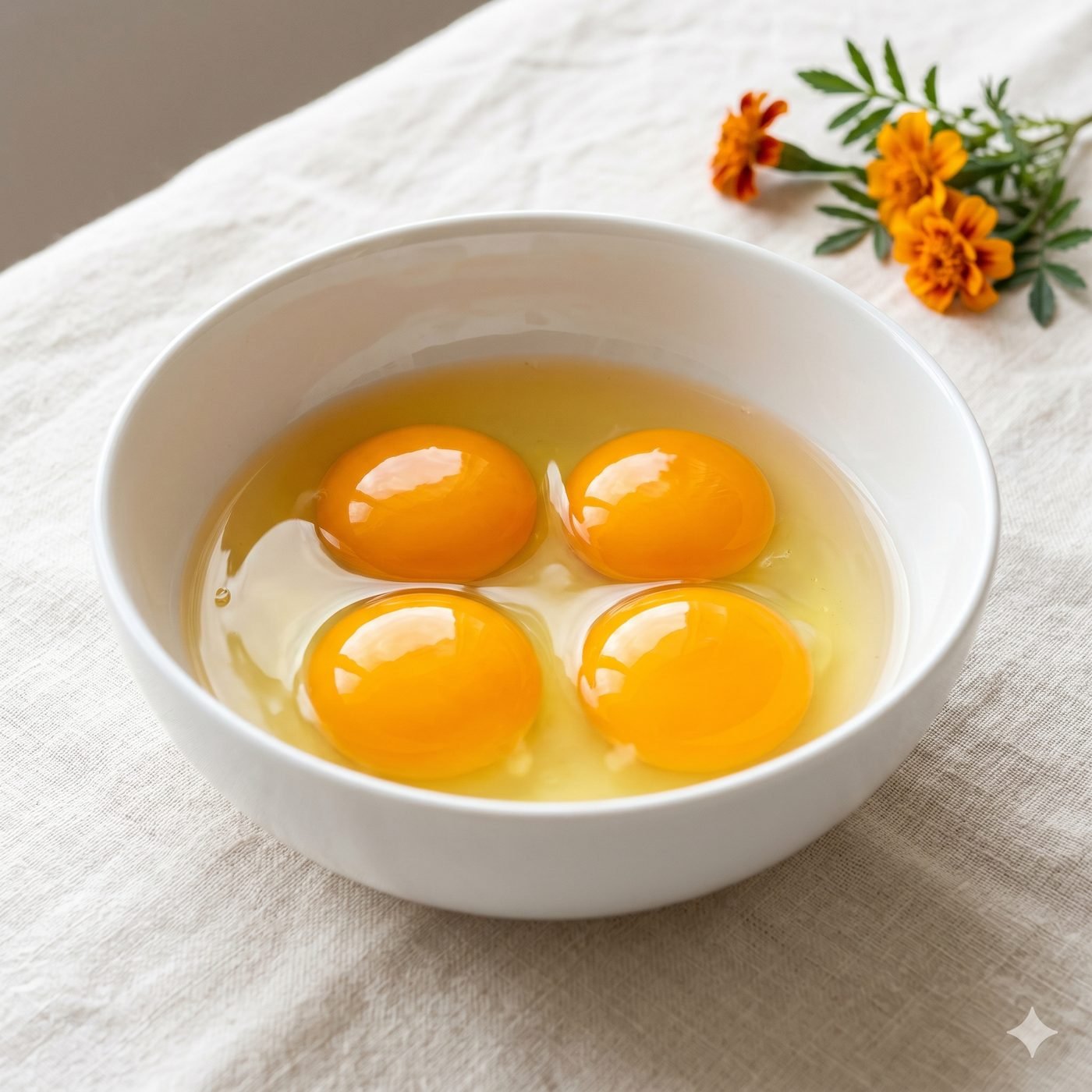 Golden yolk eggs