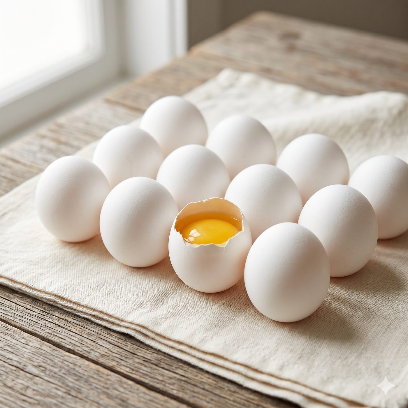 White eggs